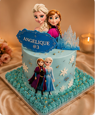 Frozen themed birthday cake by Bake Now Polokwane